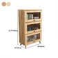 Contemporary Wooden Bookcase Vertical Closed Back Bookshelf for Home Office