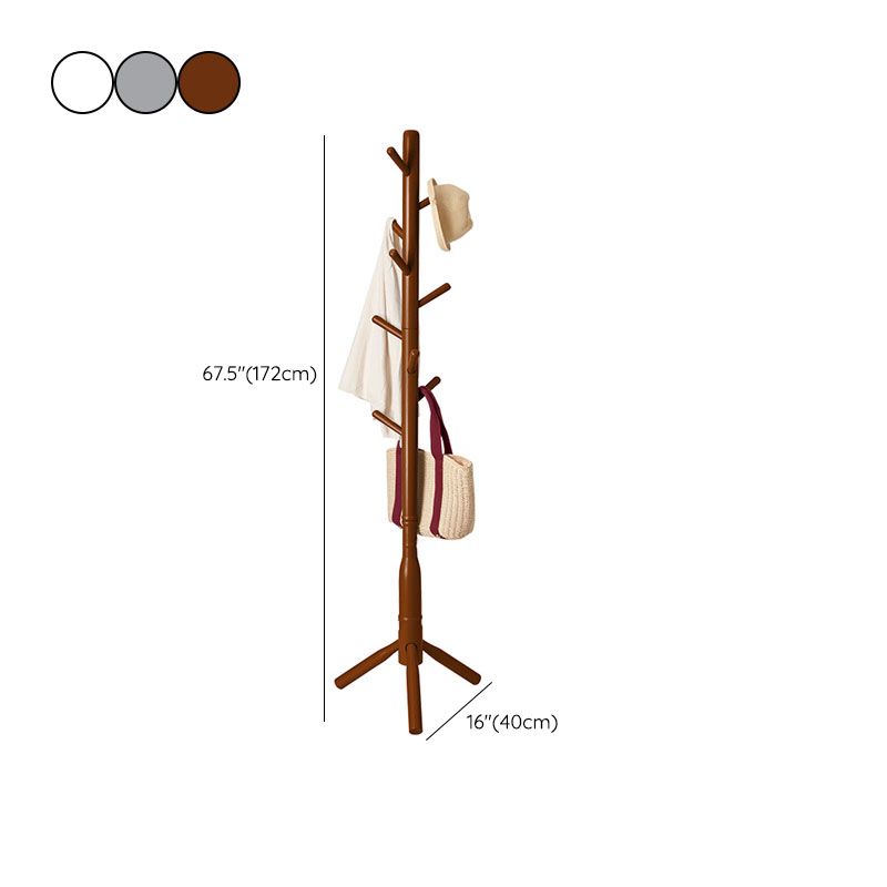 Solid Wood Hall Tree Free Standing Hall Standing en color sólido