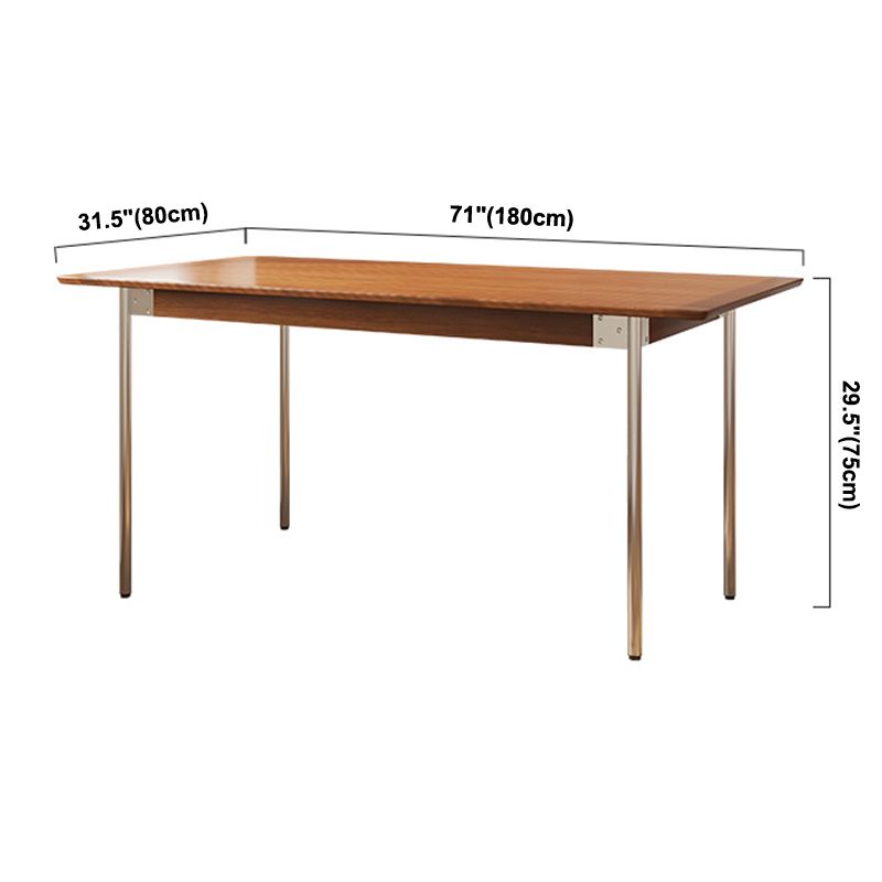 Simple Solid Wood Dining Table Brown Standard Dining Table for Kitchen Clearhalo ' dining_table' 'Dining Tables & Seating' 'Dining Tables' 'furn' 'furn_dining_table' 'Furniture' 'furniture_dining_table' 'Kitchen & Dining Furniture' 'kitchen&dining_furn' 'kitchen' 'kitchen_dining_table' 1200x1200_f2fe1fe9-bd60-4273-9d14-43ce69146819