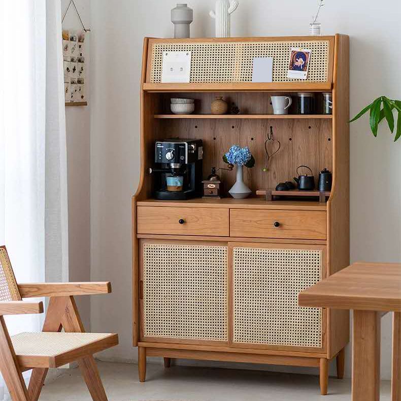 Servidor de buffet contemporáneo de comedor de madera sólida con cajones