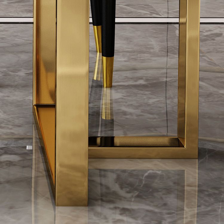 Luxury Sintered Stone Dining Table Rectangle Table with Double Pedestal in Gold Clearhalo ' dining_table' 'Dining Tables & Seating' 'Dining Tables' 'furn' 'furn_dining_table' 'Furniture' 'furniture_dining_table' 'Kitchen & Dining Furniture' 'kitchen&dining_furn' 'kitchen' 'kitchen_dining_table' 1200x1200_f2ff8786-8926-4f4a-9240-c276a2c58a85