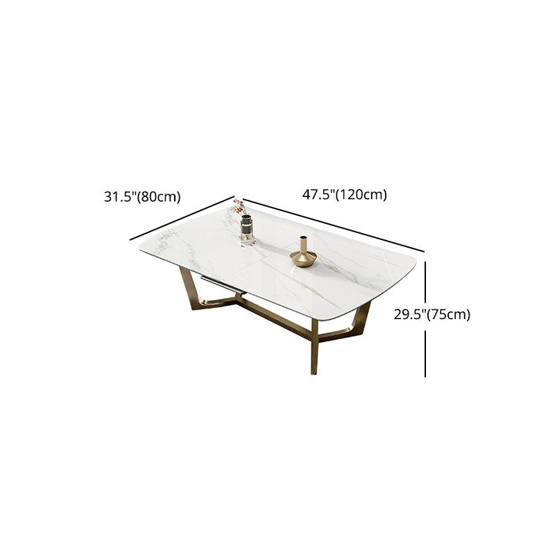 Glam 1/4/5/7 Pieces Rectangle Dinette Set with Sintered Stone Scalable Dining Table Set Clearhalo 'Dining Room Sets' 'Dining Tables & Seating' 'dining_room_set' 'furn' 'furn_dining_room_set' 'Furniture' 'furniture_dining_room_set' 'Kitchen & Dining Furniture' 1200x1200_f3011f6f-62af-4f39-a0c5-6e581bbd28e9