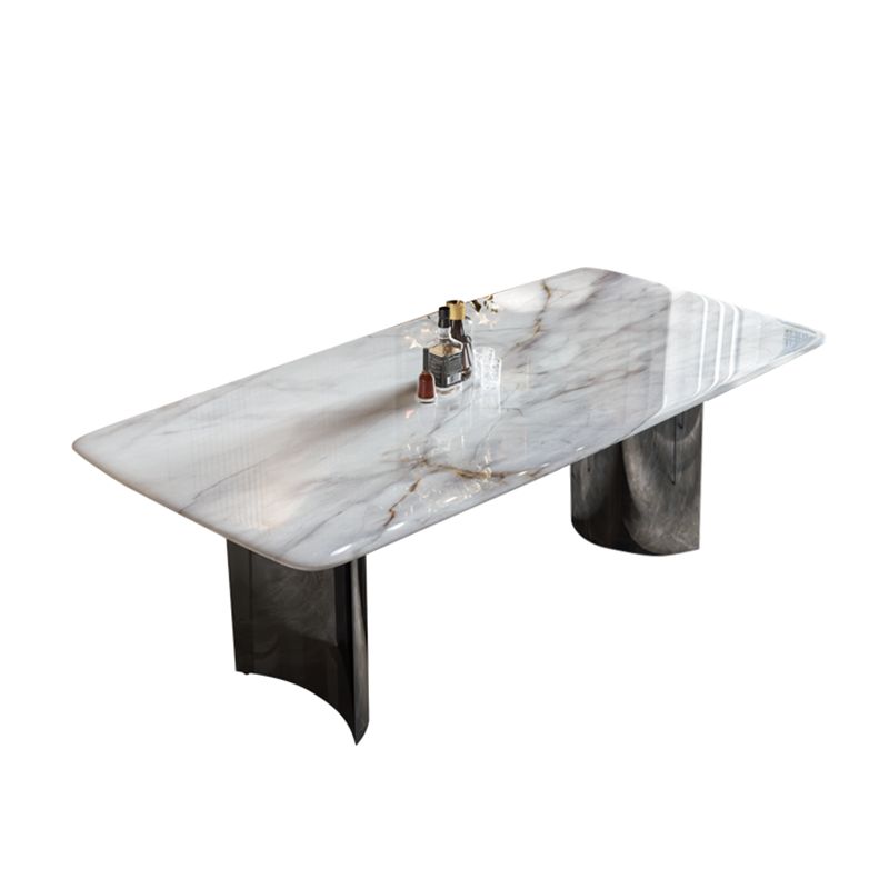Pedestal Dining Room Table Rectangle Dinner Room Kitchen Table