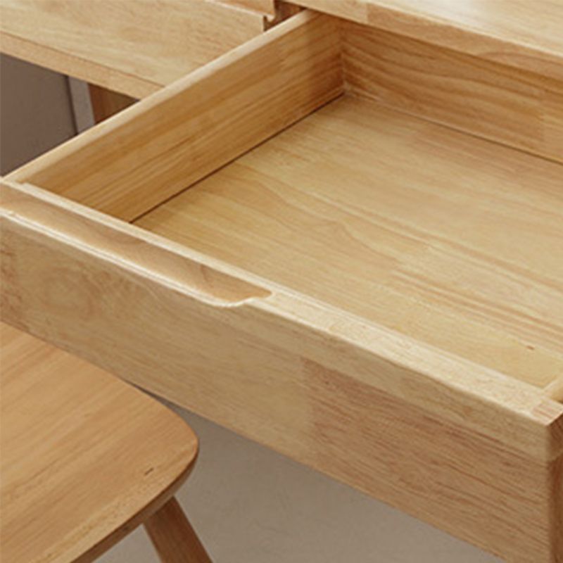 17.71" Wide Vanity Table with 2 Storage Drawer Wooden Flip-Top Makeup Table Clearhalo 'Bedroom Furniture' 'furn' 'furn_makeup_vanities' 'Furniture' 'Makeup Vanities' 'makeup_vanities' 1200x1200_f302b0ea-f5f2-47d6-b8a9-41a5a8200c26