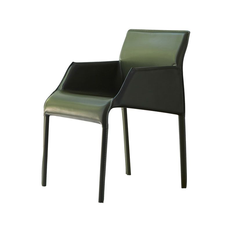 Leather Modern Indoor-Outdoor Chair Restaurant Solid Back Arm Chair Clearhalo ' kitchen&dining_furn' 'Dining Chairs' 'Dining Tables & Seating' 'dining_chair' 'furn' 'furn_dining_chair' 'Furniture' 'furniture_dining_chair' 'Kitchen & Dining Furniture' 'kitchen' 1200x1200_f3036840-dc54-4494-b730-a97b511690c1