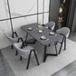 Contemporary Gray Standard Dining Set MDF Rectangle Shape Dining Set for Kitchen Clearhalo 'Dining Room Sets' 'Dining Tables & Seating' 'dining_room_set' 'furn' 'furn_dining_room_set' 'Furniture' 'furniture_dining_room_set' 'Kitchen & Dining Furniture' 'kitchen&dining_furn' 'kitchen' 1200x1200_f303d608-0d0a-4a78-9cc1-15be9d97621a