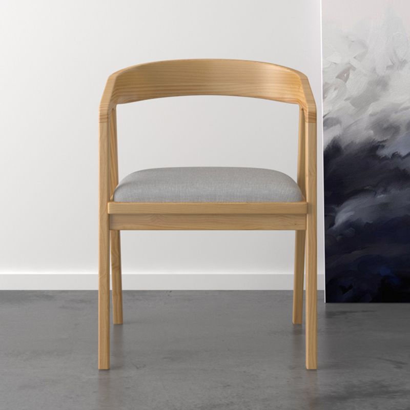 Contemporary Solid Wood Dining Chair Upholstered Fabric Dining Arm Chair Clearhalo 'Dining Chairs' 'Dining Tables & Seating' 'dining_chair' 'furn' 'furn_dining_chair' 'Furniture' 'Kitchen & Dining Furniture' 1200x1200_f303f4f6-486d-44c1-814b-3cdc3b0cc3dd