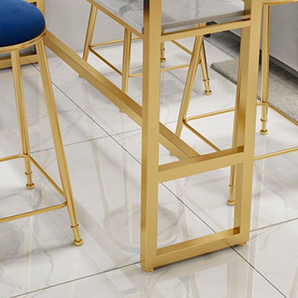 Glam Style Bar Table Set 1/5 Pieces Rectangle Faux Marble Counter Table Clearhalo 'Bar Furniture' 'furn' 'furn_home_bar_bar_sets' 'Furniture' 'Home Bars & Bar Sets' 'home_bar_bar_sets' 'Kitchen & Dining Furniture' 1200x1200_f3052733-6f36-4d86-8d77-b085f1075588
