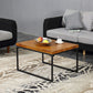Modern Simple Wood Rectangular Coffee Table Sled 2 Nesting Cocktail Table Set