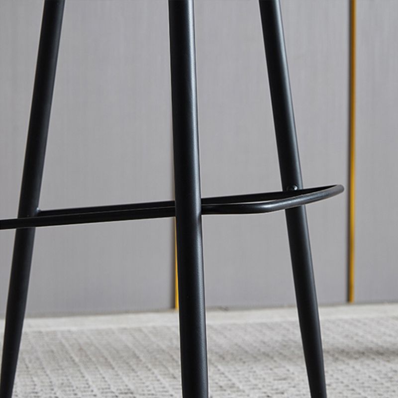 Contemporary Armless Bar Stool Faux Leather Bar Stool for Living Room Clearhalo 'Bar Furniture' 'Bar Stools' 'bar_stools' 'furn' 'furn_bar_stools' 'Furniture' 'Kitchen & Dining Furniture' 1200x1200_f3086111-39f9-4650-b139-4baf57a3ea01