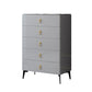 Contemporary 34.65'"/41.73" Tall Wooden Chest, Rectangle Accent Chest with Drawers Clearhalo 'Cabinets & Chests' 'cabinets_chests' 'furn' 'furn_cabinets_chests' 'Furniture' 'Living Room Furniture' 1200x1200_f3088c1c-5f87-4269-825d-821c42a48925