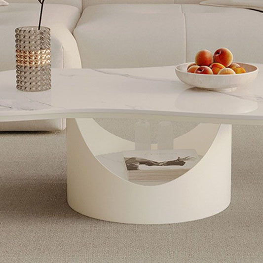 Mesa de café abstracta moderna con mesa de cóctel geométrico de almacenamiento