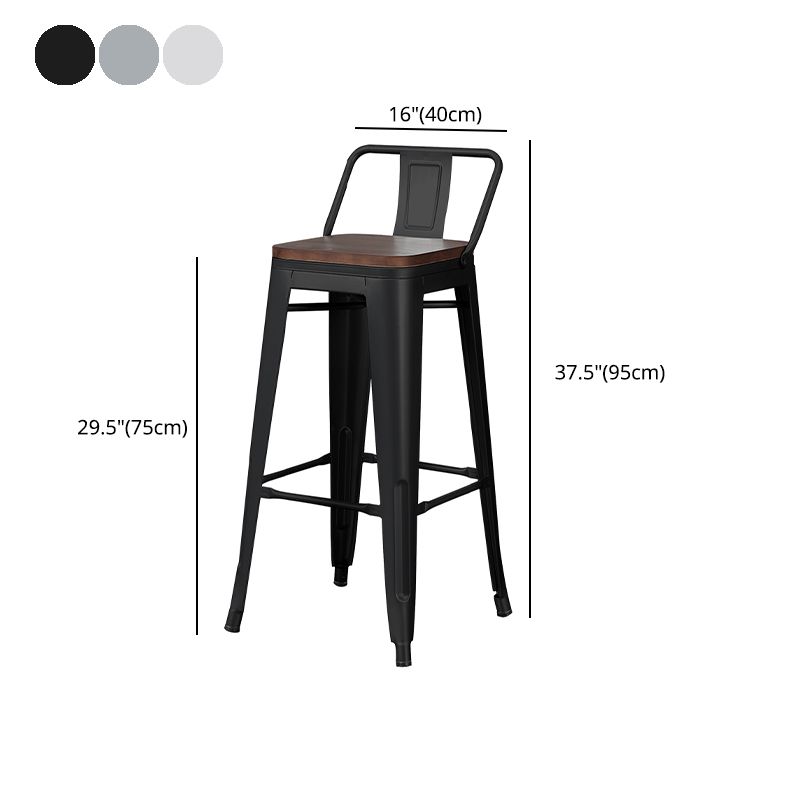 Industrial Style Metal Bar-stool Square Seat Counter Stool for Kitchen Bar Clearhalo 'Bar Furniture' 'Bar Stools' 'bar_stools' 'furn' 'furn_bar_stools' 'furniture_bar_stools' 'Kitchen & Dining Furniture' 'kitchen&dining_furn' 'kitchen' 'kitchen_furn' Furniture' 1200x1200_f30c09ba-a40b-44f3-84c3-ebb2ed75cd5f