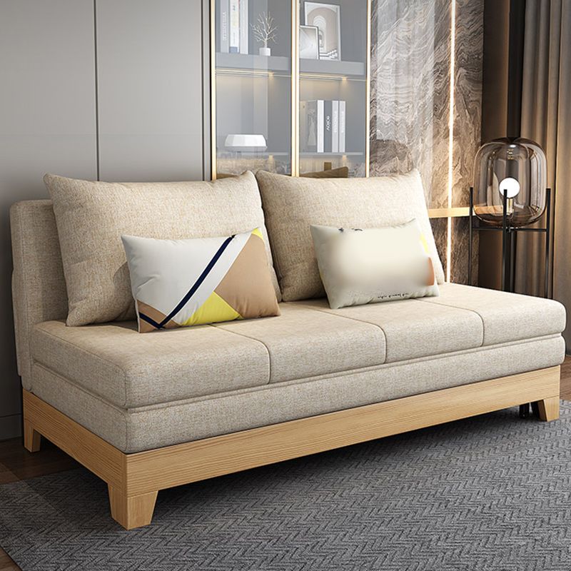 33"W Contemporary Sofa Bed Cushion Back Armless Sleeper Sofa