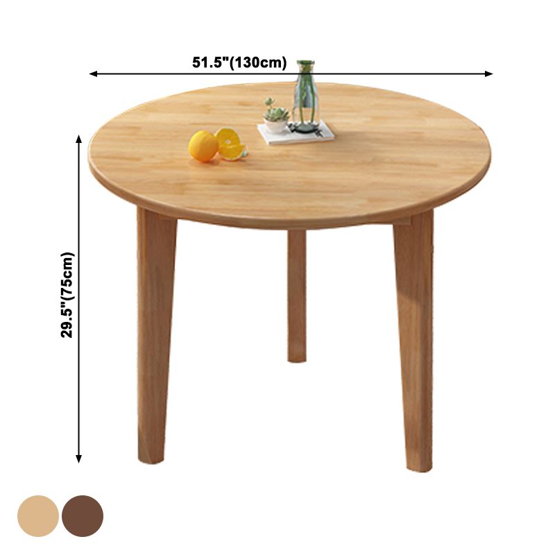 Round Wood Color Dining Table Simplicity Solid Wood 4 Legs Table for Dining Room Clearhalo ' dining_table' 'Dining Tables & Seating' 'Dining Tables' 'furn' 'furn_dining_table' 'Furniture' 'furniture_dining_table' 'Kitchen & Dining Furniture' 'kitchen&dining_furn' 'kitchen' 'kitchen_dining_table' 1200x1200_f30e87f1-d20f-4a2d-baab-4daac42f627f