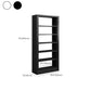 Modern Open Back Bookshelf Standard Metal Bookcase with Shelves