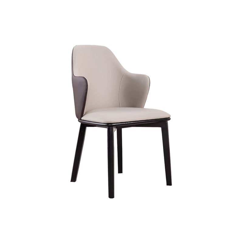 Faux Leather Dining Chairs Wingback Side Chair with Metal Base Clearhalo 'Dining Chairs' 'Dining Tables & Seating' 'dining_chair' 'furn' 'furn_dining_chair' 'Furniture' 'Kitchen & Dining Furniture' 1200x1200_f3103176-65d4-4e61-a405-89dd2de0e48c