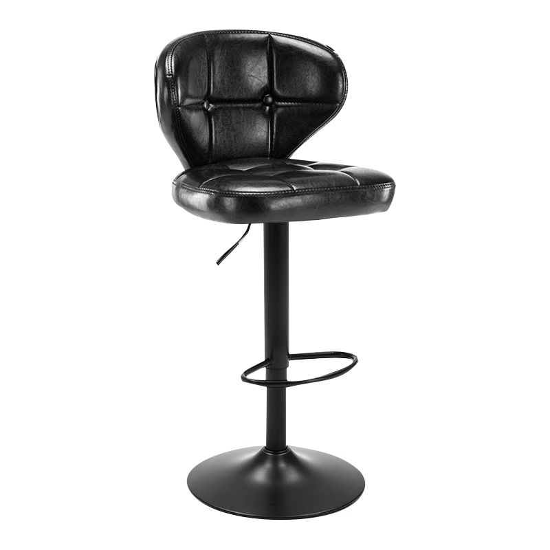Modern Rotatable Backrest Counter Stool Steel Cashier Bar Stool with Cushion and Pedal Clearhalo 'Bar Furniture' 'Bar Stools' 'bar_stools' 'furn' 'furn_bar_stools' 'Furniture' 'furniture_bar_stools' 'Kitchen & Dining Furniture' 1200x1200_f3121778-ee51-4738-b85b-5264baa4851a