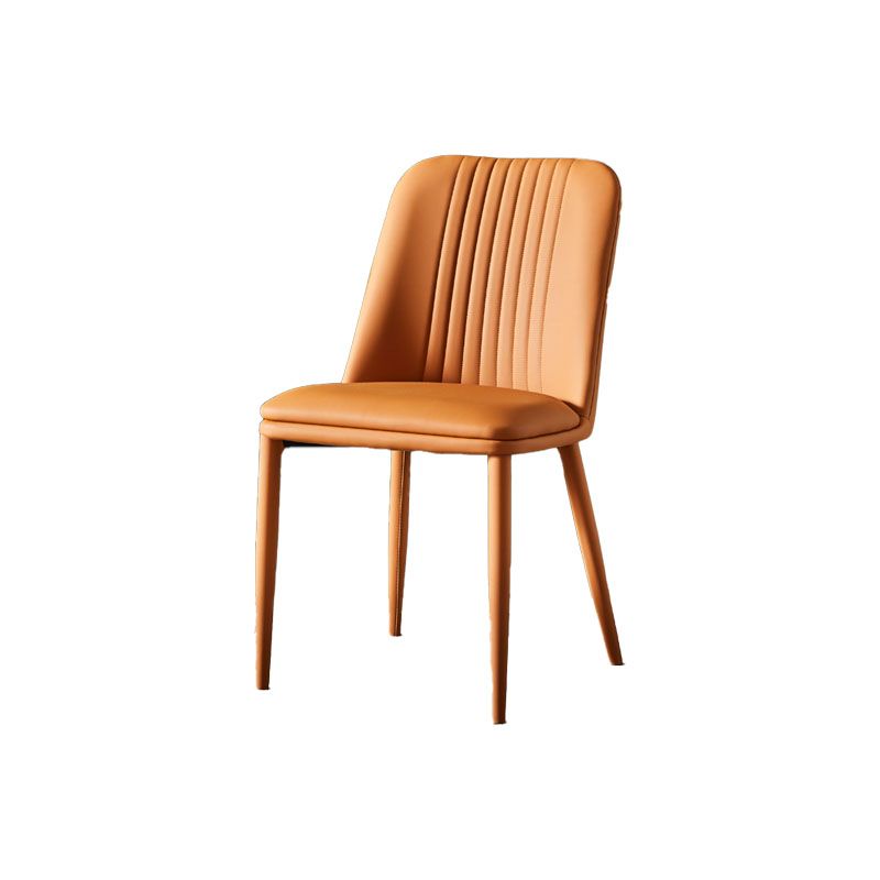 Eetkamer armloze eetkamerstoel huis parsons faux lederen eetkamerstoel