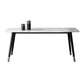 Traditional Luxury Dining Table Rectangle Sintered Stone 4 Legs Dining Table with Black Frame Clearhalo ' dining_table' 'Dining Tables & Seating' 'Dining Tables' 'furn' 'furn_dining_table' 'Furniture' 'furniture_dining_table' 'Kitchen & Dining Furniture' 'kitchen&dining_furn' 'kitchen' 'kitchen_dining_table' 1200x1200_f3126e34-fc1b-4035-8414-fb3c5b4dc491