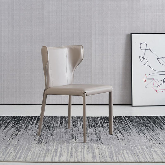 Contemporary Style Chair Armless Side Chairs with Metal Legs for Kitchen