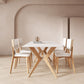 Modern Style Rectangle Table Sintered Stone Dining Table with Wood Legs Clearhalo 'Dining Tables & Seating' 'Dining Tables' 'dining_table' 'furn' 'furn_dining_table' 'Furniture' 'Kitchen & Dining Furniture' 1200x1200_f313c40e-e8a4-4b27-bfd1-f16dba31ea7b
