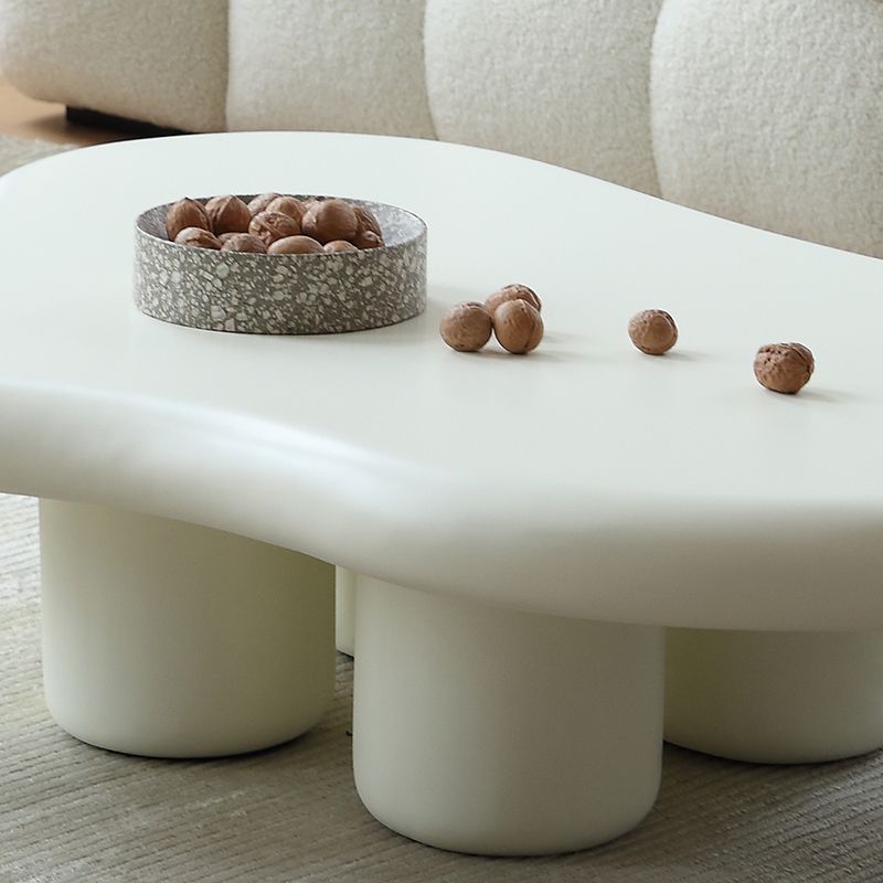 14"H Contemporary Coffee Table White Single Coffee Cocktail Table Clearhalo 'Coffee & Accent Tables' 'Coffee Tables' 'coffee_tables' 'furn' 'furn_coffee_tables' 'Furniture' 'Living Room Furniture' 1200x1200_f313ddad-26d7-406d-b656-ef5d30767210