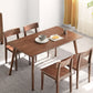 Modern Rectangular Oak Brown Top Dining Table with 4 Wood Legs Clearhalo 'Dining Tables & Seating' 'Dining Tables' 'dining_table' 'furn' 'furn_dining_table' 'Furniture' 'Kitchen & Dining Furniture' 1200x1200_f31518ea-fedd-4348-a140-b3dd87eef1ff