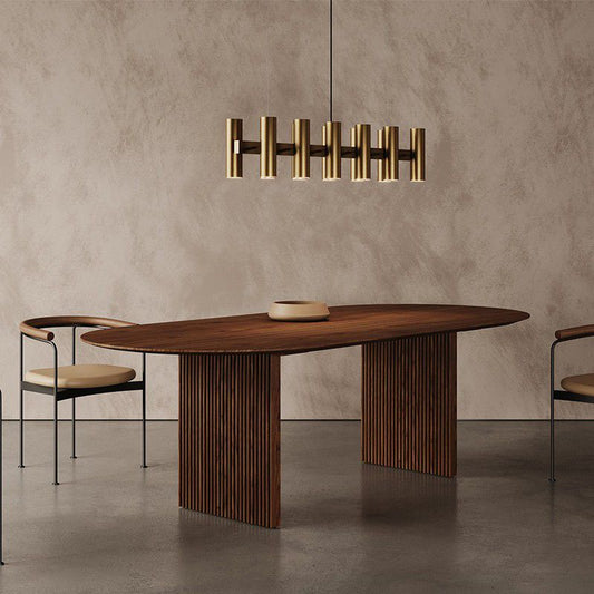 Mesa de comedor de madera sólida de pino mesa contemporánea para la cocina para la cocina casera