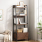 Modern Metal and Wood Shelf Bookcase Bookcase Scaffale di libri aperti per la casa