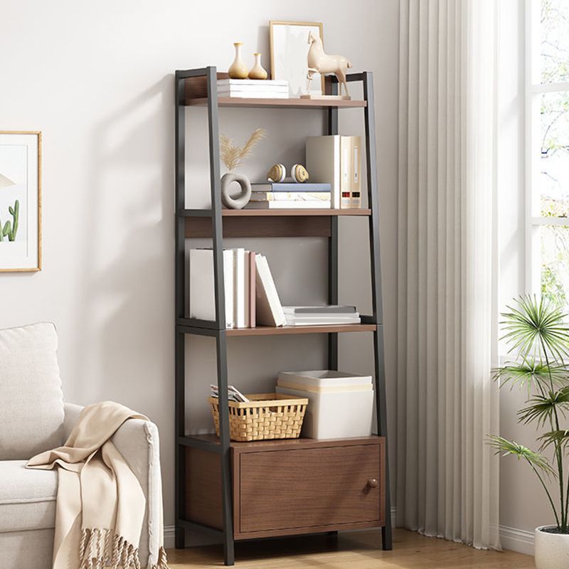 Modern Metal and Wood Shelf Bookcase Bookcase Scaffale di libri aperti per la casa