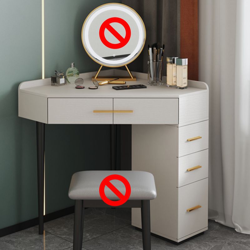 Zeitgenössischer hölzerner Make-up Eitelkeit mit Schublade in Grau für Schlafzimmer