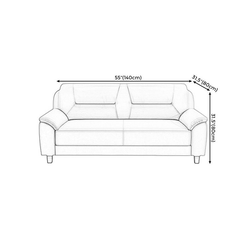 Standard Tight Back Sofa Set Faux Leather Pillow Top Arm Sofa Couch Clearhalo 'Furniture' 'furniture_sofas' 'Living Room Furniture' 'Sofa' 'sofas' 1200x1200_f31b0935-e74b-489a-a0d9-fe1592c41f44