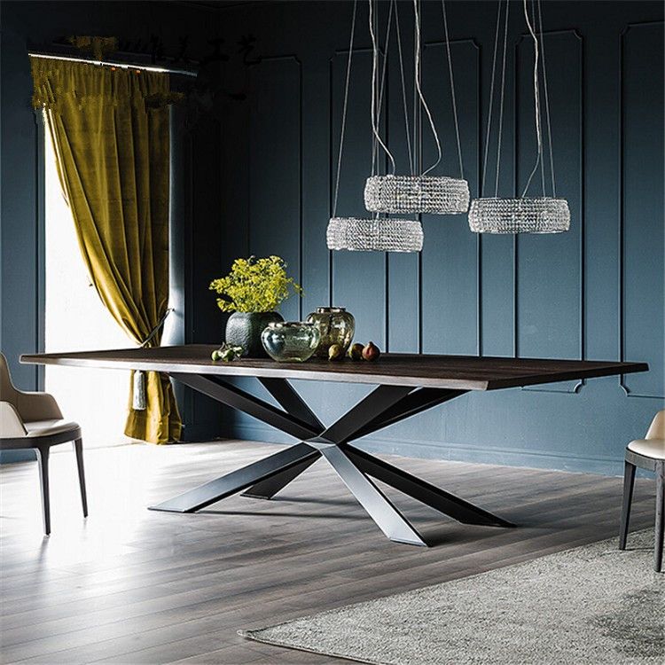 Rectangle Industrial Dining Table Solid Wood Fixed Table for Restaurant Clearhalo ' dining_table' 'Dining Tables & Seating' 'Dining Tables' 'furn' 'furn_dining_table' 'Furniture' 'furniture_dining_table' 'Kitchen & Dining Furniture' 'kitchen&dining_furn' 'kitchen' 'kitchen_dining_table' 1200x1200_f31d8c3d-92dd-4c40-a72e-3d286b98bc6c