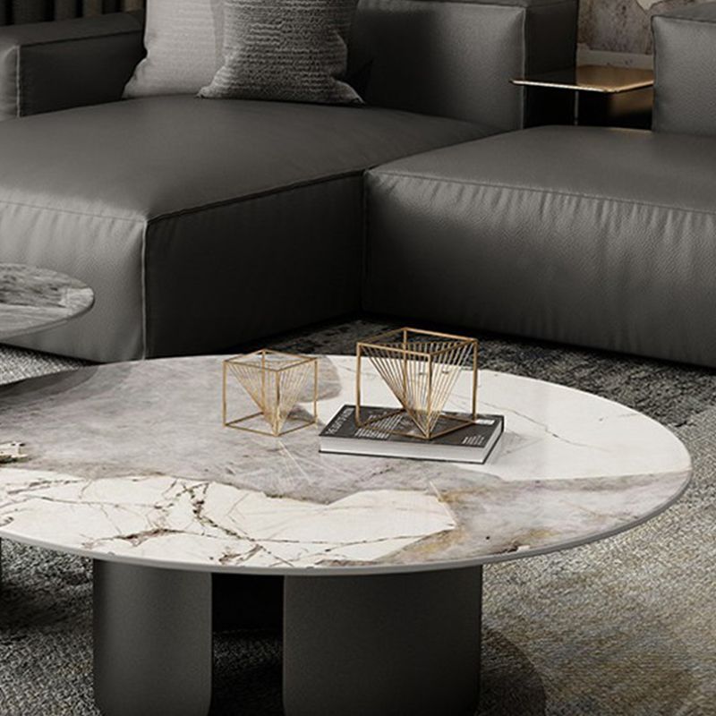Round Coffee Table 3 Legs Slate Coffee Table Set with Metal Legs Clearhalo 'Coffee & Accent Tables' 'Coffee Tables' 'coffee_tables' 'furn' 'furn_coffee_tables' 'Furniture' 'Living Room Furniture' 1200x1200_f31ea37d-2d49-4b1b-8d83-8c82aeac238e