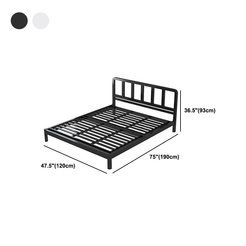 Modern Metal Folding Bed Rectangular Open-Frame Bed with Metal Legs