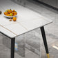 Industrial Style Home Sintered Stone Dining Table Rectangle Table with 4 Legs Carbon Steel Base Clearhalo ' dining_table' 'Dining Tables & Seating' 'Dining Tables' 'furn' 'furn_dining_table' 'Furniture' 'furniture_dining_table' 'Kitchen & Dining Furniture' 'kitchen&dining_furn' 'kitchen' 'kitchen_dining_table' 1200x1200_f31fed1f-9b04-4584-b680-776c34fa6b91