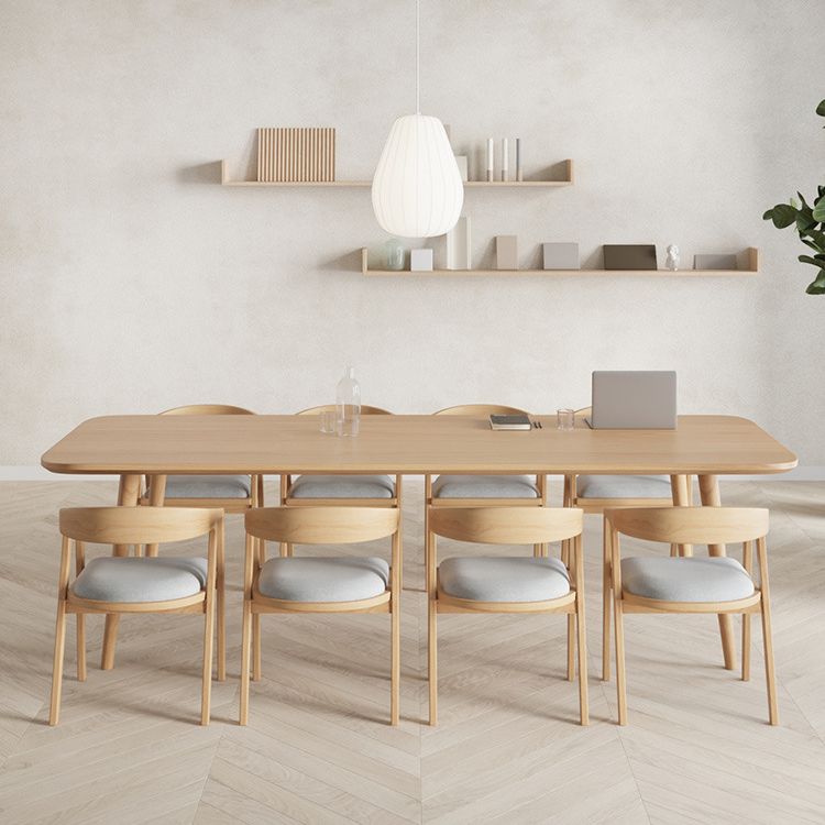 Contemporary Solid Wood Executive Desk Curved Natural Office Desk Clearhalo 'furn' 'furn_office_desk' 'Furniture' 'Office Desks' 'Office Furniture' 'office_desk' 1200x1200_f320b007-98fd-4146-a3b4-51a519e0c6a0