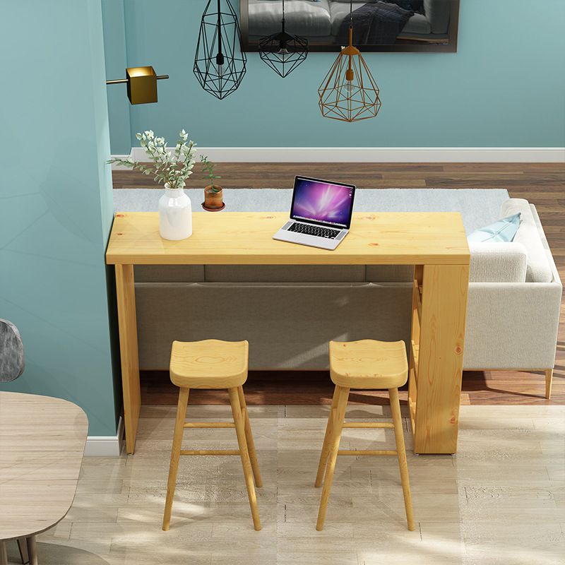 Solid Wood Pub Table Set 1/2/3 Pieces Bar Stool and Table Set