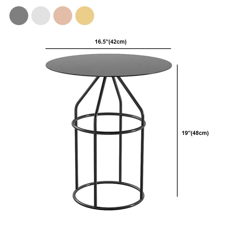 ピンク /ブラック /ゴールド /ホワイトメタルフレームラウンドトップコーヒーテーブル
