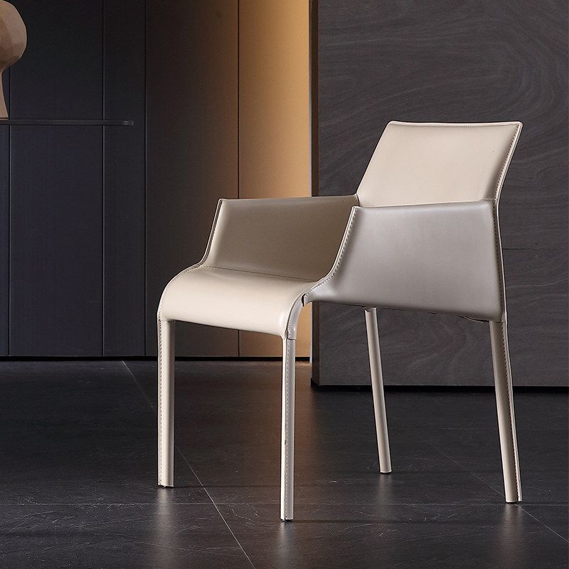 Contemporary Leather Dining Arm Chairs Matte Finish Parsons Chairs for Kitchen Clearhalo ' kitchen&dining_furn' 'Dining Chairs' 'Dining Tables & Seating' 'dining_chair' 'furn' 'furn_dining_chair' 'Furniture' 'furniture_dining_chair' 'Kitchen & Dining Furniture' 'kitchen' 1200x1200_f325f772-3077-407d-9898-cd8a398aee41