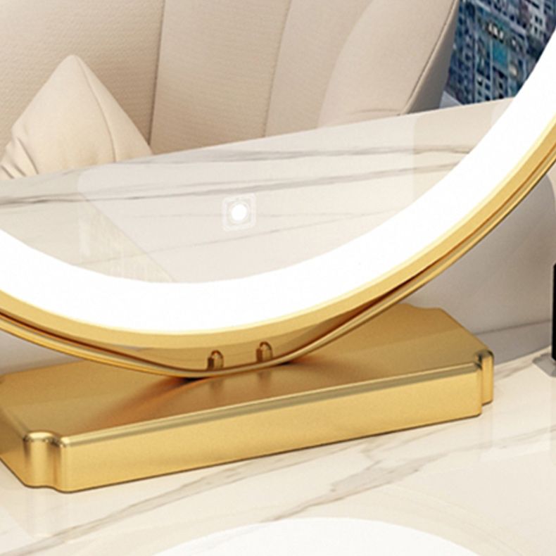 Tavolo da toeletta da toeletta per specchio a specchio accontentato per trucco regolabile con cassetti