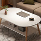 Modern Wood Cocktail Table 4 Legs Coffee Table with Storage Shelf Clearhalo 'Coffee & Accent Tables' 'Coffee Tables' 'coffee_tables' 'furn' 'furn_coffee_tables' 'Furniture' 'Living Room Furniture' 1200x1200_f32802fd-6e1d-42fa-8a15-e516690dda3a