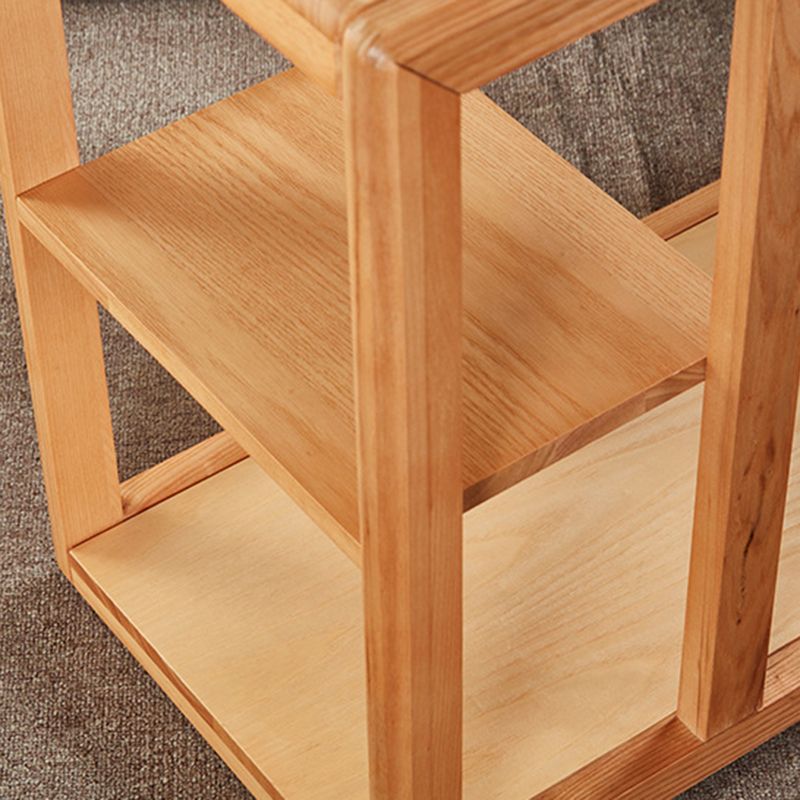 リビングルームのためのモダンなソリッドウッドエンドテーブル長方形のコーナーテーブル