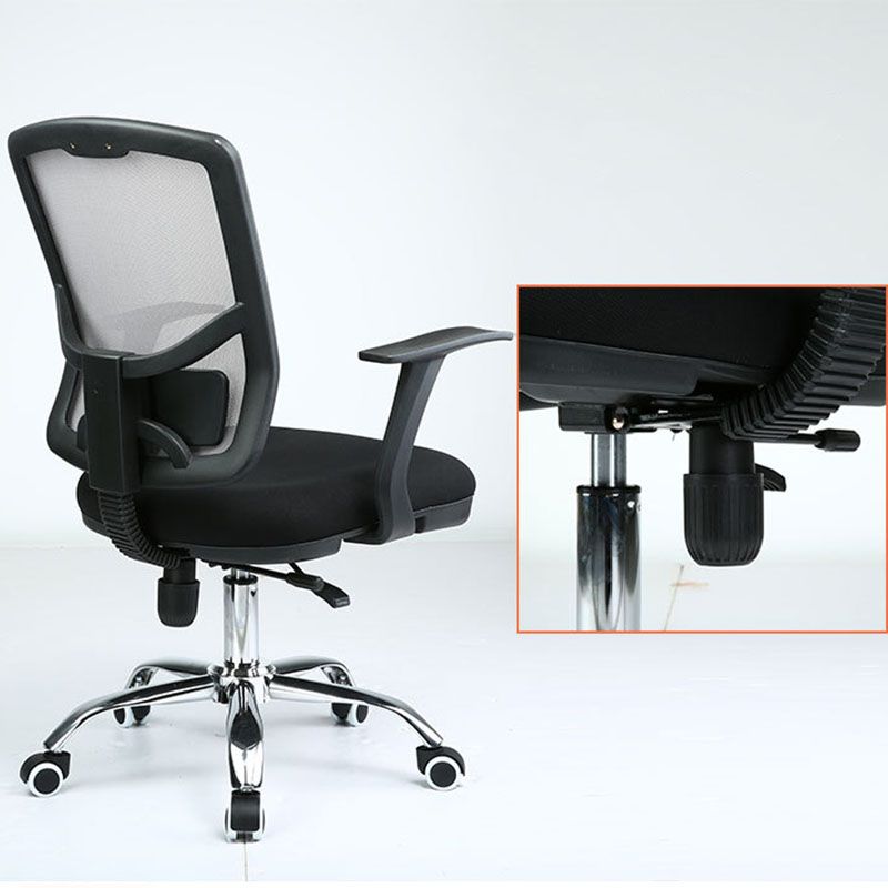Contemporary Mesh Computer Chair Mid-Back Desk Chair with Wheels in Gray Clearhalo 'furn' 'furn_office_chair' 'Furniture' 'Office Chairs' 'Office Furniture' 'office_chair' 1200x1200_f3289995-8b50-47f1-87c5-69b8b9561bf9
