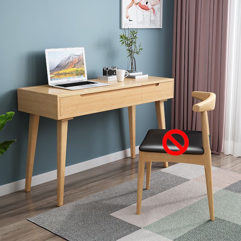 Tavolo da trucco scandinavo in legno massiccio set 1 tavolo da toeletta da top-top cassetto