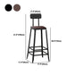 Industrial Rectangle Bar Table Set 1/5 Pieces Solid Wood Counter Table for Indoor Clearhalo 'Bar Furniture' 'furn' 'furn_home_bar_bar_sets' 'Furniture' 'Home Bars & Bar Sets' 'home_bar_bar_sets' 'Kitchen & Dining Furniture' 1200x1200_f329336c-f70b-4e68-996c-7cb50fcac360