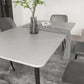 Set da pranzo moderno grigio Set tavolo da pranzo rettangolare da 1/4/7 pezzi con piano in pietra