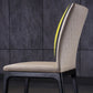 Contemporary Dining Chair Faux Leather and Wood Side Chair for Home