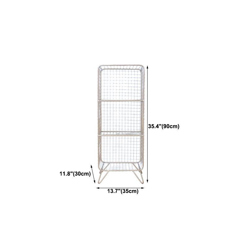 Metal Ladder Shelf Bookcase Glam Vertical Closed Back Book Shelf Clearhalo 'Bookcases' 'furn' 'furn_bookcases' 'Furniture' 'Office Furniture' 1200x1200_f32a9223-7cba-40d3-b7e6-8b4a8c256d62